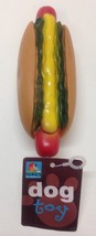 Hot Dog with Relish Squeaking Dog Toy - $3.38