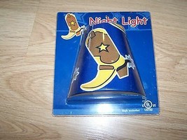Western Cowboy Boots Sheriff Blue Night Light Nightlight Boy&#39;s Room Decor New - £11.18 GBP