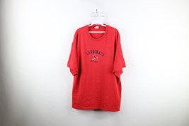 Vintage 90s Mens XL Distressed Spell Out St Louis Cardinals Baseball T-Shirt Red - £27.65 GBP