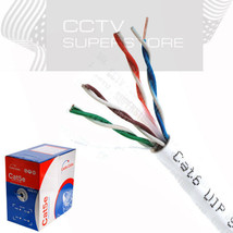 Cat6 1000Ft Utp Solid 23 Awg Network Ethernet Cable Bulk Wire 550Mhz Lan White - £110.12 GBP