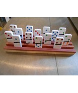 Set of 4  Cedar Hand Crafted  4 Row Domino Holders - $19.80