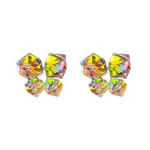 Dreamy Crystal Square Earrings - Elegant Feminine Fashion Statement - £9.49 GBP