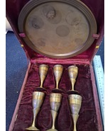 Vintage silver plated wine cups set [JUD10201] - $2,815.52 MXN