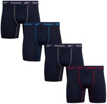 Reebok Men&#39;s Underwear - Performance Boxer Briefs (4 Pack), Size Large, Martime - £24.29 GBP