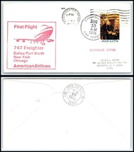 1976 US First Flight Cover - American Air, Chicago, IL to Dallas, Texas R13  - £2.32 GBP