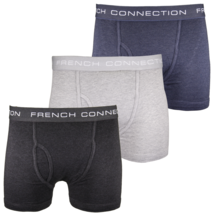 French Connection Men&#39;s 3 Pack Navy Blue, Grey, Dark Grey Boxer Briefs (... - £11.73 GBP