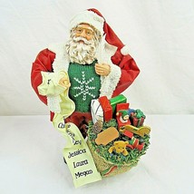 Christmas Classic Santa Good List Toy Grandeur Noel Quality 11&quot; Fabric Mache - £17.31 GBP