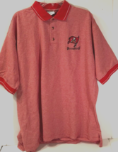 $10 Tampa Bay Buccaneers NFL Vintage 90s Team Logo NFC Stitch Red Polo Shirt XL - £7.42 GBP