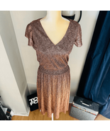Vince Camuto Flutter Sleeve Midi, Gold Black Metallic, Size Small, NWOT - $110.75 CAD