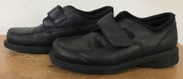 Sperry Top Sider Youth Kids Boys Girls Unisex Black Leather Shoes Hook Loop 1.5W - $19.99