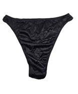 Lane Bryant Intimates Black Nylon Thong Panty 18/20 Second Skin Satin READ - $44.55