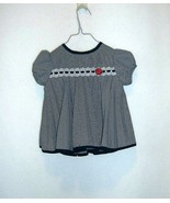 Ashley Ann Navy Checked Pleated Easter Party Dress Infants 3-6 Mos - $113.85 MXN