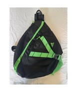 Adidas Sling Backpack Crossbody Bag Black Green Large  - $34.73 CAD