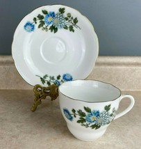 China 999 Blue Daisy&#39;s Fine Bone China Tea Cup And Saucer Set - £8.34 GBP