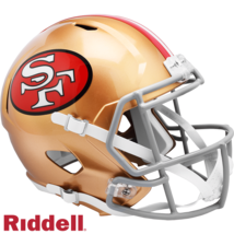 San Francisco 49ers Helmet Riddell Replica Full Size Speed Style 1964-1995 T/B S - $3,193.10 MXN