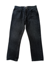 Agolde Jeans Womens 31 Riley Black Denim High Rise Crop Button Fly Dark Wash - £44.92 GBP