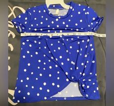 GTOG Girls Polka Dot Top XS Age 4-6 Blue NWT image 4