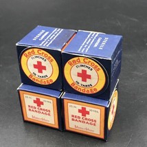 Lot of Four (4) VTG NOS Johnson &amp; Johnson Red Cross 1.5&quot; 10 Yards Bandages - £9.72 GBP