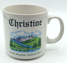 Papel Rocky Mountain National Park Souvenir Coffee Mug &quot;Christine&quot; Vintage - £7.88 GBP