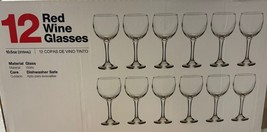 The Cellar Glassware Basics 12 - Piece Red Wine Glasses Set 10.5 oz  NEW - £15.97 GBP