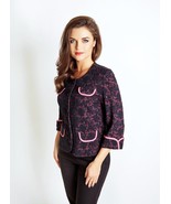 BUTTON SHORT JACKET PARTY COCKTAIL 3/4 SLEEVE MADE IN EUROPE S M 2XL - £54.98 GBP