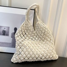 Crochet Beach Handbag Fashion Summer  Bag   Out Shopping Bag Weave Girl Large Ba - £55.13 GBP