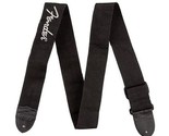 Fender Logo Guitar Strap, 2in, Black with White Logo - $18.99