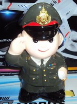 Doll Thai Army Men SOLDIER MILITARY piggy bank ceramic Men show baby saving - $32.73