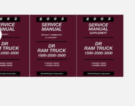 2003 DODGE Ram Truck 1500 2500 3500 Service Shop Repair Manual ON USB - $99.99