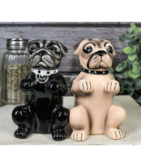 Adorable Black And Tan Begging Love Puppy Pugs Dogs Salt And Pepper Shak... - £13.36 GBP