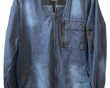 Sean John Long Sleeved Jean Jacket Denim Mens Xtra Large XL Lined Full Zip - $25.16