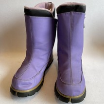 &quot;Lands End&quot; Winter Fleece Lined Snow Boots Girls size 8M Pink Purple - £9.71 GBP