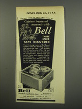 1955 Bell RT-75 Tape Recorder Ad - Capture treasured moments - $18.49