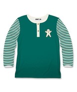 $25 Millie &amp; Maxx Green &amp; Cream Gingerbread Stripe-Sleeve Henley Size 12... - €9,77 EUR