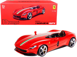 Ferrari Monza SP1 Red w Italian Flag Stripes Signature Series 1/18 Diecast Car B - £69.98 GBP