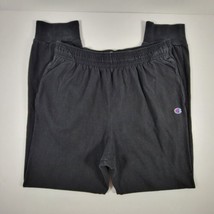 Champion Pants Adult Large Black Joggers Pants Mens 100% Cotton Thin  - £11.69 GBP