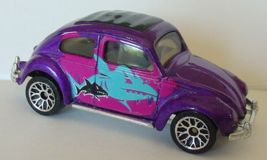 Matchbox 1962 VW BEETLE Shark Tampo PURPLE Diecast Mattel Toy Car LOOSE - £9.30 GBP