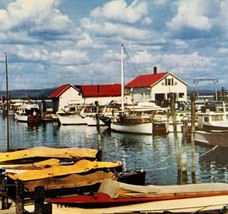 1980s Postcard Burlington Yacht Basin Lake Champlain Vermont Vintage CHXD - $19.99