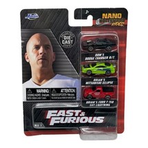 FAST &amp; FURIOUS JADA NANO HOLLYWOOD RIDES NV-1 DODGE CHARGER MITSUBISHI E... - $16.83