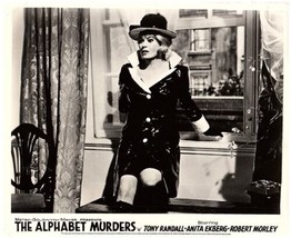 The Alphabet Murders 1965 Anita Ekberg in shiny black raincoat 8x10 inch photo - £7.62 GBP