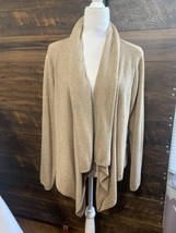 Worthington Sweater Women Cardigan Large Tan/Brown Knit Open Front Dress... - £12.90 GBP