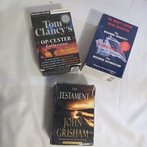 Lot Of Audio Books Cassettes Tom Clancy Op Center Collection Jason Bourne Series - £12.36 GBP