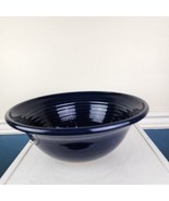Large Cobalt Blue Pottery Bowl Signed - £33.62 GBP
