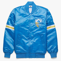 NFL Los Angeles Chargers Sky Blue Satin Letterman Bomber Varsity Baseball Jacket - £109.01 GBP