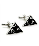 TRIATHLON CUFFLINKS Iron Man Triathlete Sports Athlete NEW wtih GIFT BAG... - $16.39 CAD
