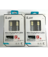 iLuv ICB705WHT (2) Mini DisplayPort 6Ft Cable Connect Any Mac w/Mini Dis... - $111.12 MXN