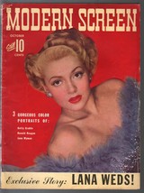 Modern Screen 10/1942-Dell-Lana Turner-Bing Crosby-Ronald Reagan-Betty G... - £63.19 GBP