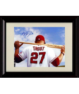 Framed Mike Trout Thunderbolt Autograph Photo Print - California Angles - £37.32 GBP