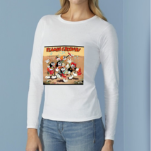 Flamin Groovies Supersnazz Women&#39;s Longsleeve White T-Shirt - $14.99