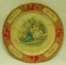 Baret Ware England Litho Tin Plate Romantic Victorian Lady Scene The Love Letter - £13.29 GBP